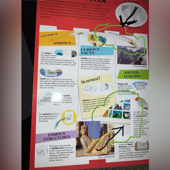 World Atlas Sticker Activity Book for Kids w Fold out Map Play Board. Preowned - Picture 9 of 10